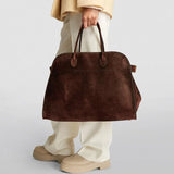 Henna | Borsa shopper grande in camoscio