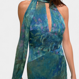 Moana | Abito in chiffon con stampa ispirata a Monet