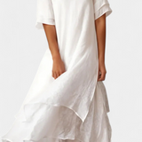 Eloise | Abito elegante in cotone a strati