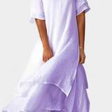 Eloise | Abito elegante in cotone a strati