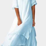 Eloise | Abito elegante in cotone a strati