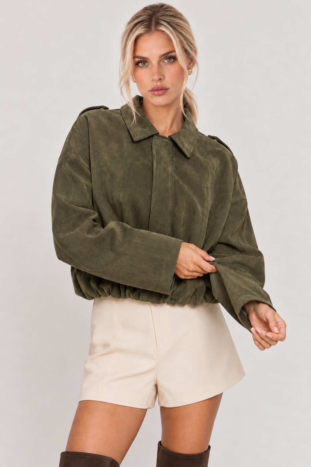 Lara | Giacca Bomber in Camoscio