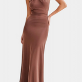 Trinity | Abito halter aderente con schiena arricciata