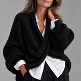 Antonella | Cardigan in Maglia Intrecciata con Design Avvolgente