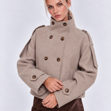 Evie | Giacca in Lana con Collo Alto