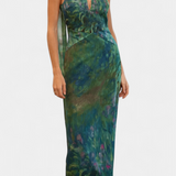 Moana | Abito in chiffon con stampa ispirata a Monet
