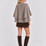 Blake | Maglione a Mantella in Misto Lana con Bottoni