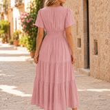 Sofía | Abito midi estivo con vita elasticizzata