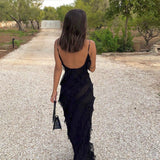 Aliza | Abito maxi con volant