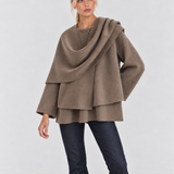 Iris | Cappotto a Mantella da Donna con Collo Morbido