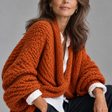 Antonella | Cardigan in Maglia Intrecciata con Design Avvolgente
