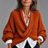 Antonella | Cardigan in Maglia Intrecciata con Design Avvolgente