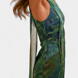 Moana | Abito in chiffon con stampa ispirata a Monet