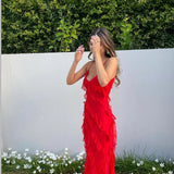 Aliza | Abito maxi con volant