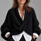 Antonella | Cardigan in Maglia Intrecciata con Design Avvolgente