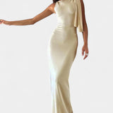 Hope | Abito maxi drappeggiato monospalla
