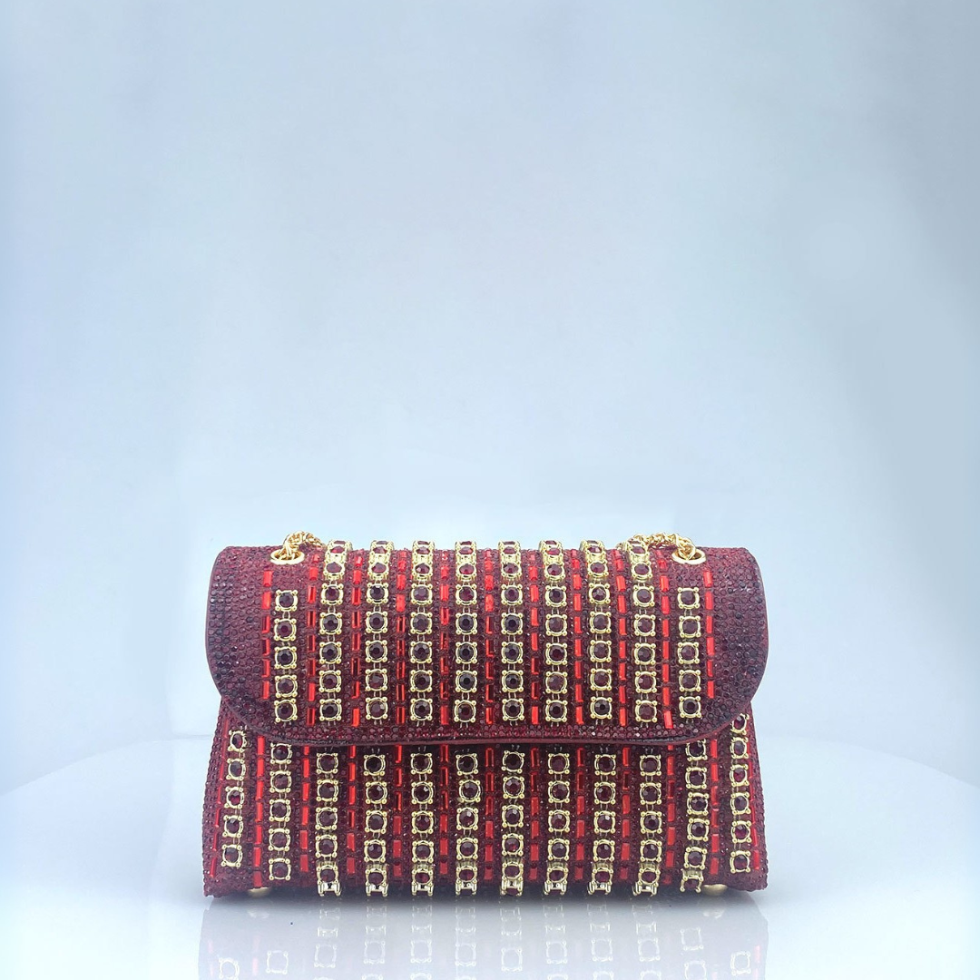 Estrella | Borsa a tracolla con catena elegante e strass colorati