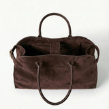 Henna | Borsa shopper grande in camoscio