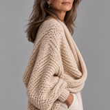 Antonella | Cardigan in Maglia Intrecciata con Design Avvolgente