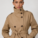 Cath Trench Corto con Cintura - Kaki