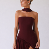 Diana | Abito maxi halter senza spalline