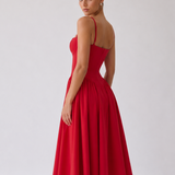 Houx | Abito midi ad A con bustier strutturato