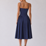 Houx | Abito midi ad A con bustier strutturato