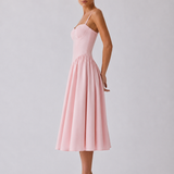 Houx | Abito midi ad A con bustier strutturato