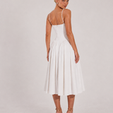 Houx | Abito midi ad A con bustier strutturato