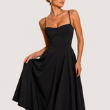 Houx | Abito midi ad A con bustier strutturato