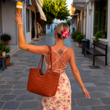April | Borsa oversize intrecciata
