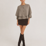 Blake | Maglione a Mantella in Misto Lana con Bottoni