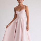 Hope | Abito midi ad A con scollo a cuore