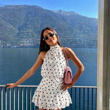 Beverly | Mini abito halter a pois