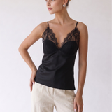 Emilie | Top senza maniche con bordo in pizzo