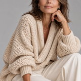Antonella | Cardigan in Maglia Intrecciata con Design Avvolgente