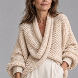 Antonella | Cardigan in Maglia Intrecciata con Design Avvolgente