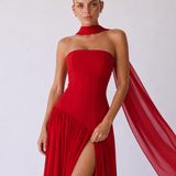 Diana | Abito maxi halter senza spalline