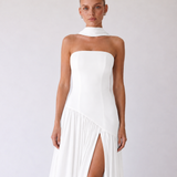Diana | Abito maxi halter senza spalline
