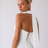 Diana | Abito maxi halter senza spalline