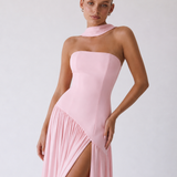 Diana | Abito maxi halter senza spalline