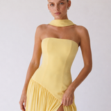 Diana | Abito maxi halter senza spalline