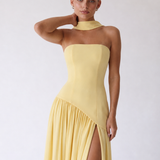 Diana | Abito maxi halter senza spalline