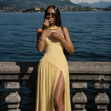Diana | Abito maxi halter senza spalline