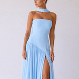 Diana | Abito maxi halter senza spalline