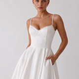 Hope | Abito midi ad A con scollo a cuore