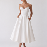 Hope | Abito midi ad A con scollo a cuore