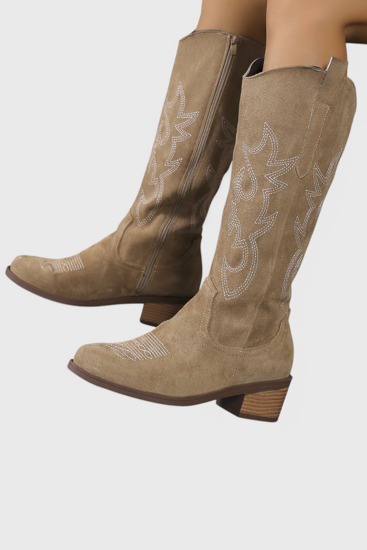 Elka | Stivali western in camoscio