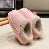 Pantofole da donna in peluche con fodera calda e suola antiscivolo