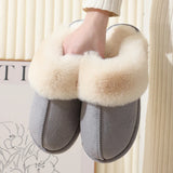Pantofole da donna in peluche con fodera morbida e comfort avvolgente